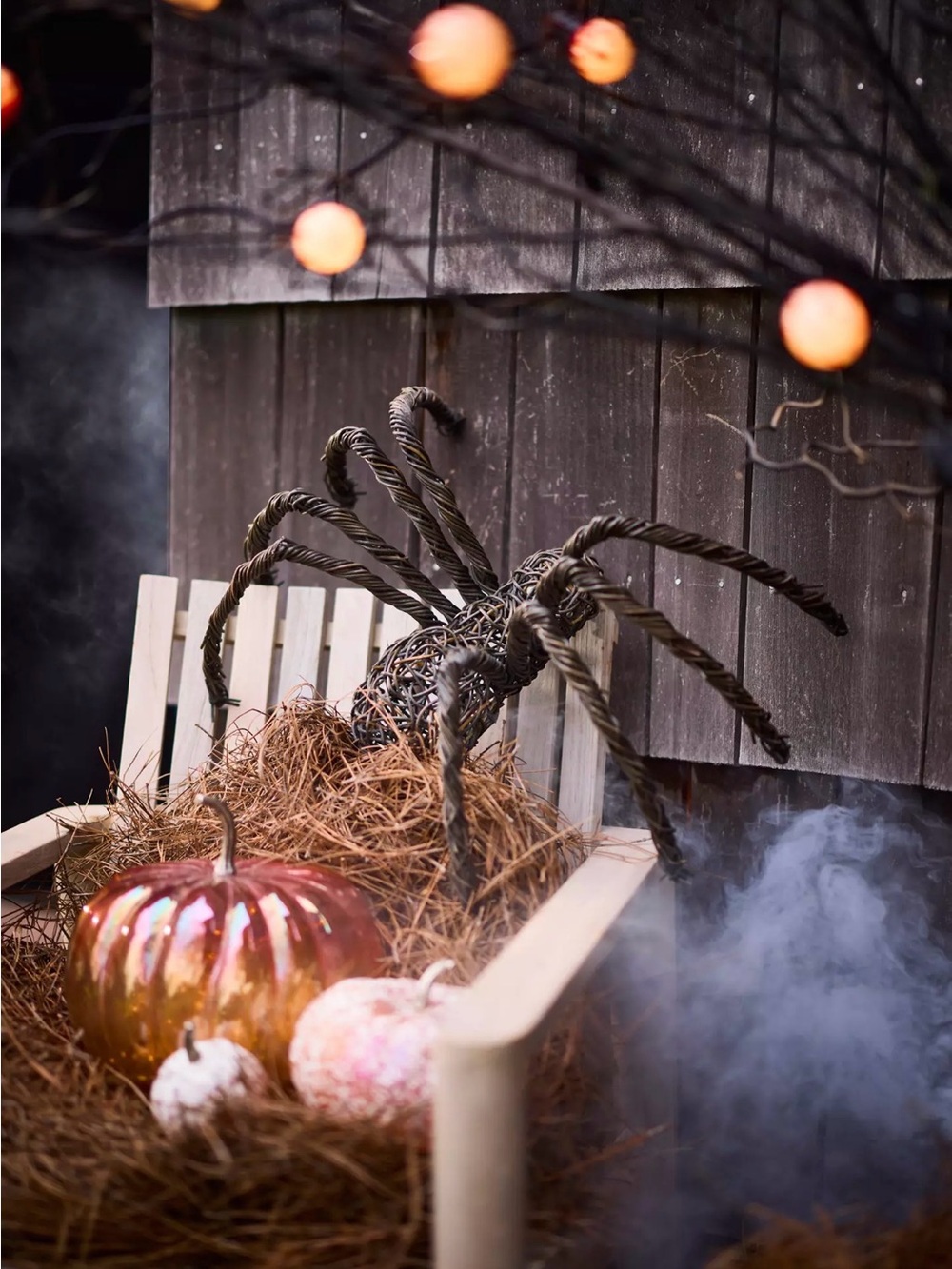 NEW SOLD OUT Anthropologie x Terrain Large Woven Rattan Spider, 10”x 24”x16”🕷️ 🎃